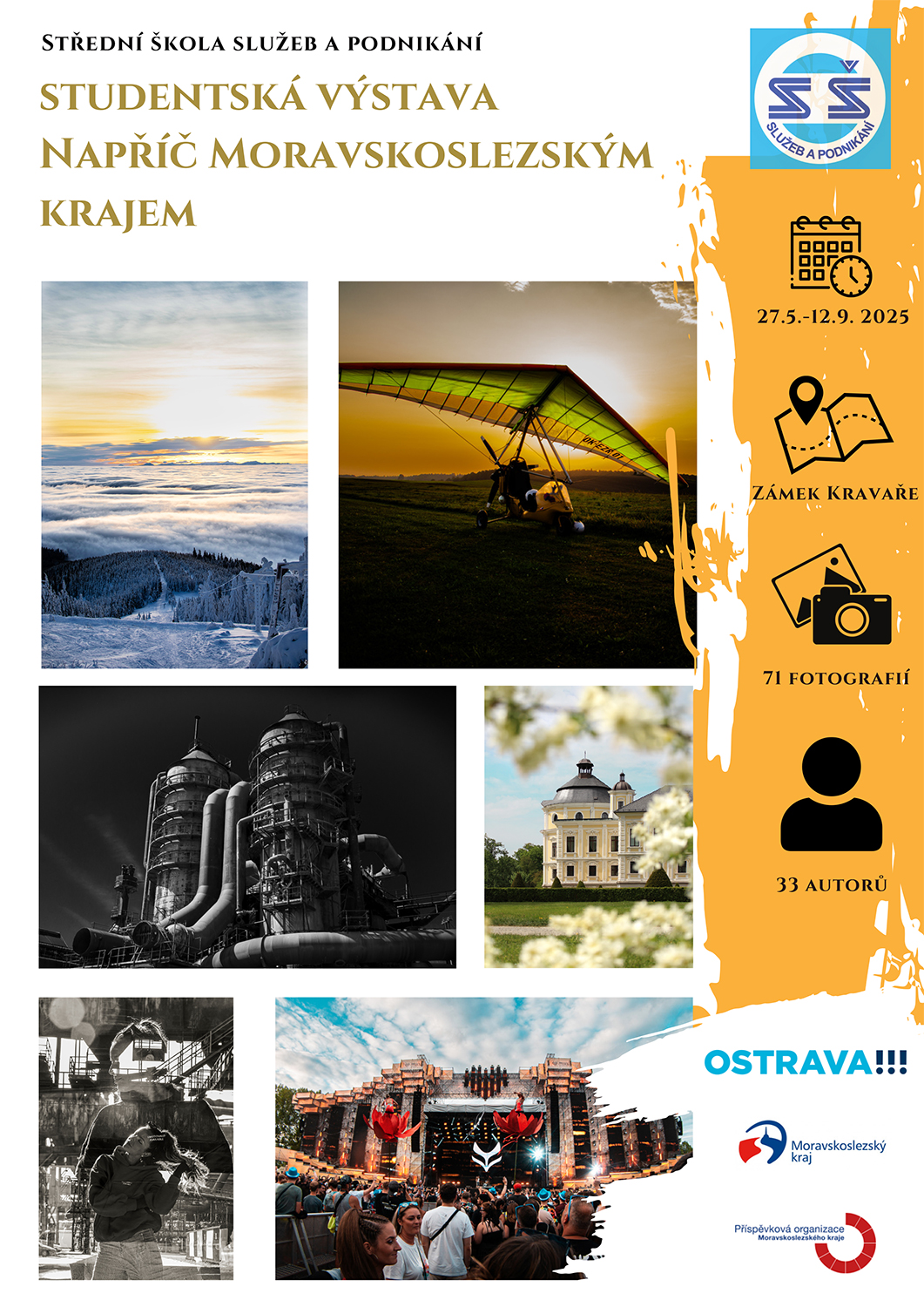 Plakát k výstavě Napříč Moravskoslezským krajem